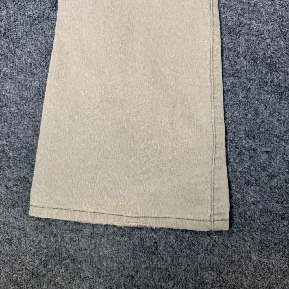 Levis 519 Low Flare Jeans Tan Khaki Stretch Denim Pants Size 7JR S Womens Y2K